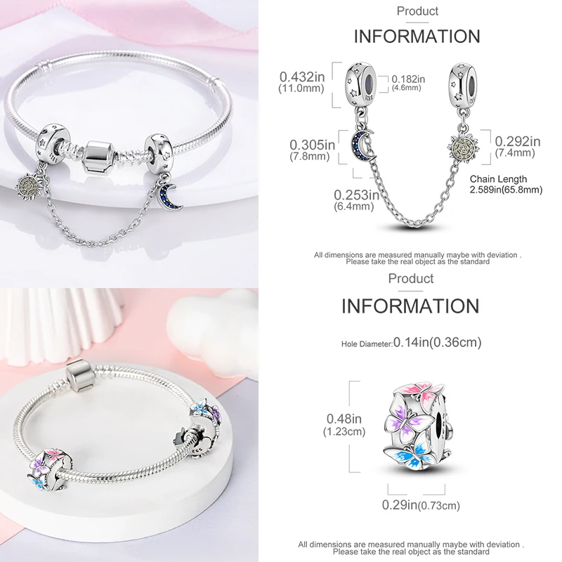 925 Sterling Silber Kaffeekanne Pfotenabdruck Koffer Kunstpalette Böser Blick Elefanten-Charm-Perlen Original DIY Armband Geschenk für Frauen – Detail 5