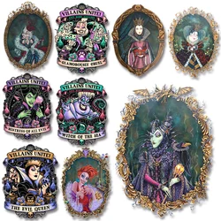 Vintage Villains Princess Series Iron On Transfer on Jackets Bags Socks Pillow Clothes Washable Applique Decor