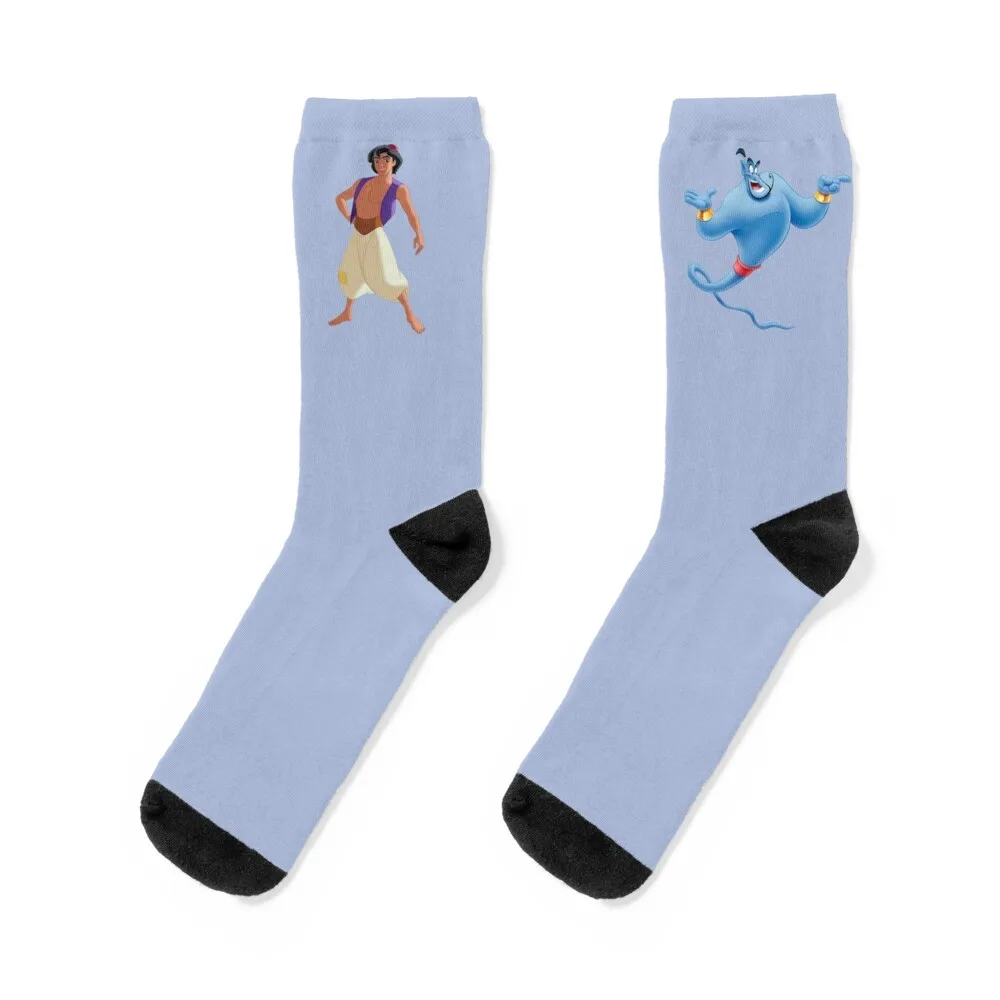 

Aladdin - Aladdin and Genie Socks Sports Children's custom sports Heating sock Men Socks Luxury Brand Women's