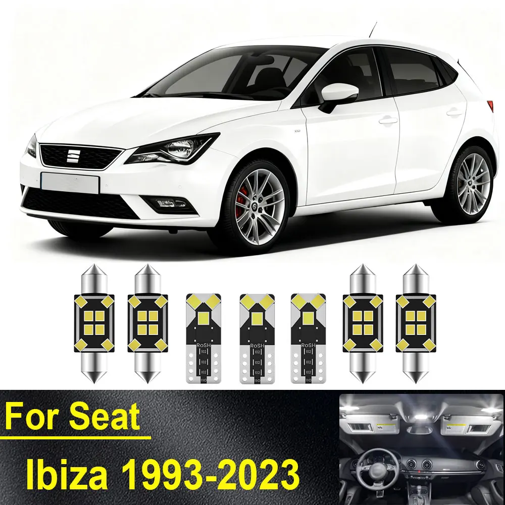 

Car Interior LED Light Kit Canbus For Seat Ibiza 6P 6J 6L 6F MK5 MK4 1993-2023 Accessories Map Dome Trunk Glove Box Indoor Lamp