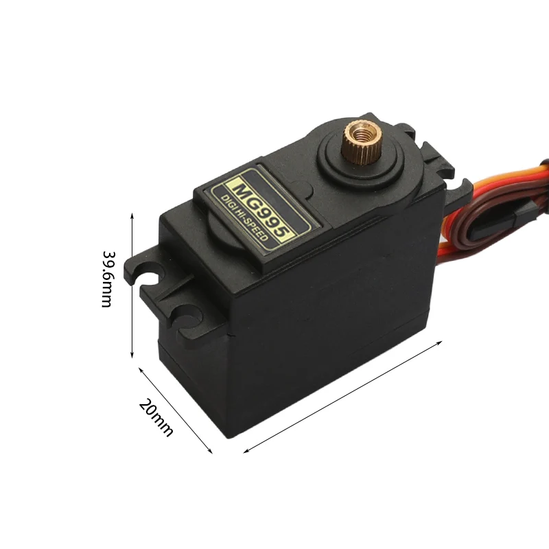 Servomoteur à engrenages métalliques Mg995 Mg996r, 180 360, servomoteur analogique à grande vitesse pour modèle d'avion, voiture Rc, bateau, Robot Arduino, 1 pièce