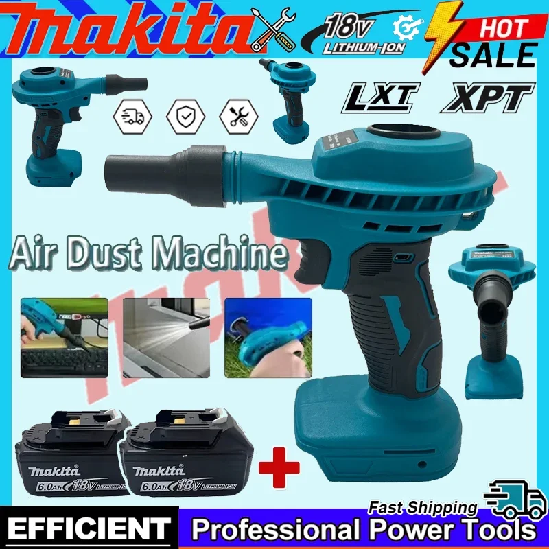 

Аккумуляторный пылесос Makita 2-в-1: эффективный пылесос и воздуходувка для компьютеров, 18В