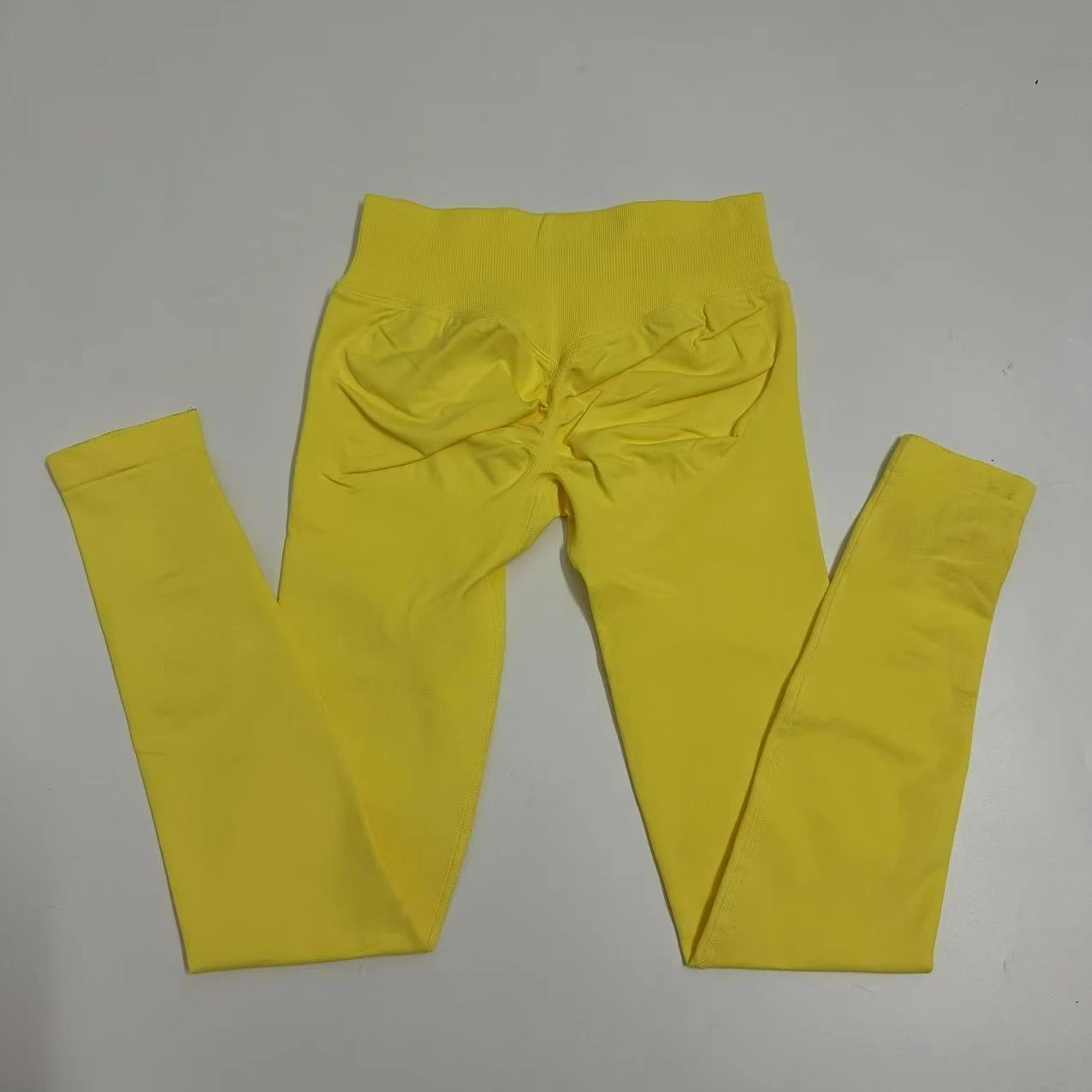 Yoga leggings voor dames, naadloze yogabroek, scrunch butt lifting gym leggings, lage geribbelde tailleband, fitness sport leggings