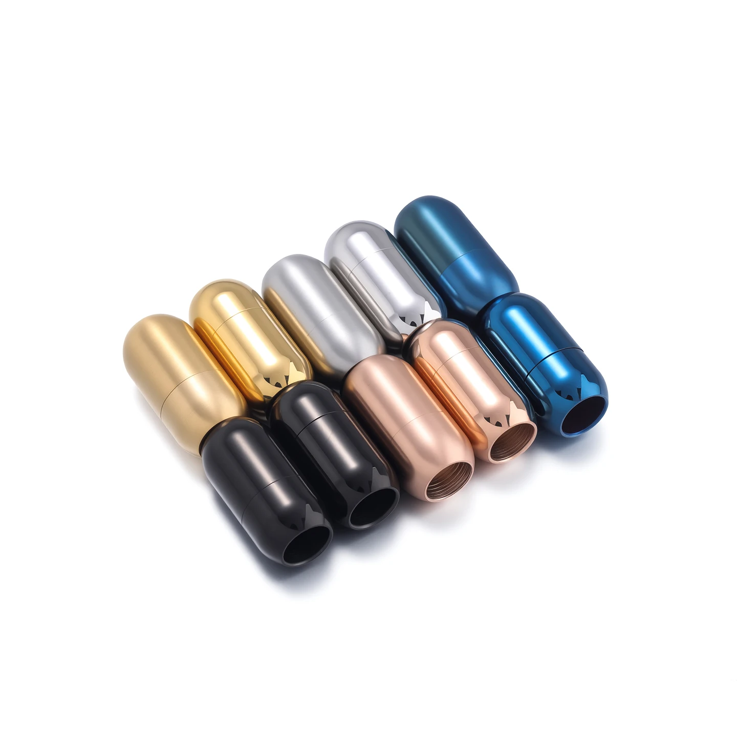 1 Stück Edelstahl 7-12mm Magnetverschlüsse Lederband Armband Magnet Schnallenverschluss Halskette DIY Verbinder Schmuckherstellung