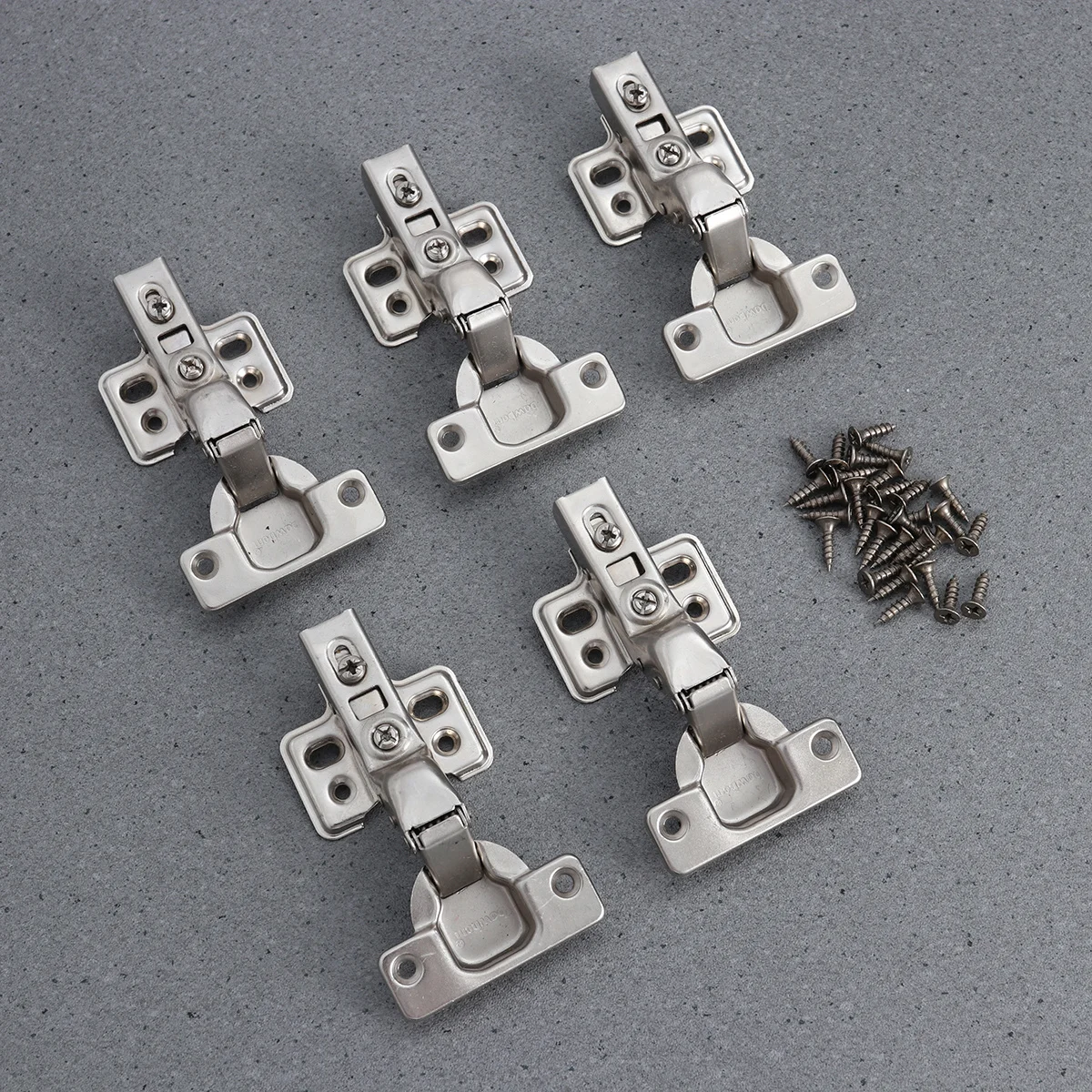 5 قطعة مفصلات أثاث هيدروليكية من الفولاذ المقاوم للصدأ 1.2 مللي متر مفصلات تركيب مخفية سميكة لباب خزانة المطبخ صامتة شديدة التحمل