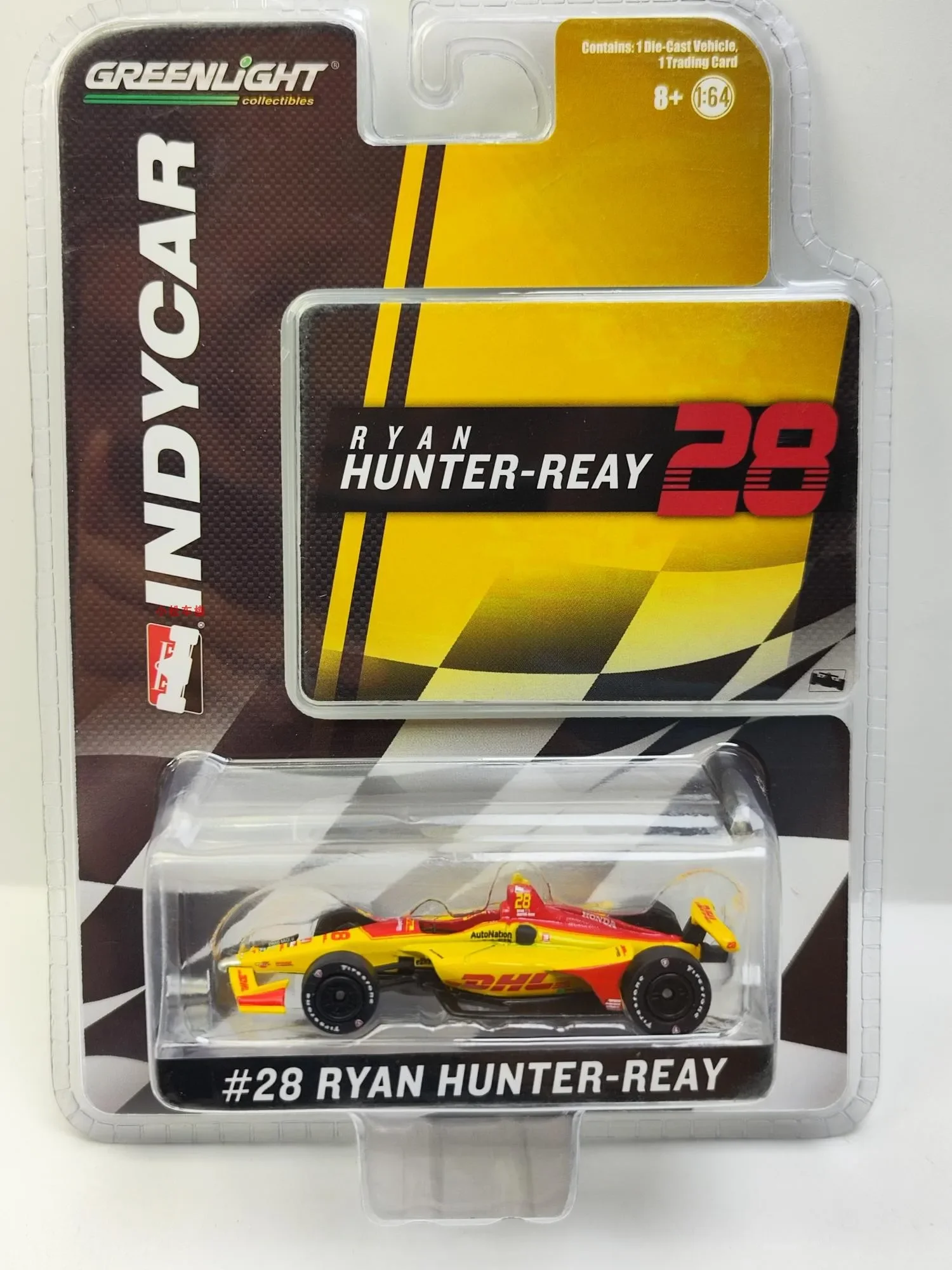 Model1:64 2019#28 Ryan Hunter-Reay / Andretti Autosport DHL Car Model Alloy diacast cast car model rebound toy
