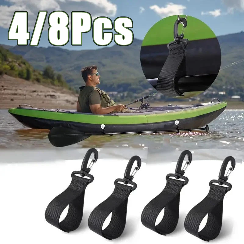 4/8Pcs Kayak Paddles Clips Webbing Holder Kayak Paddle Holder Paddle Clip For Inflatable Boat Paddles SUP Paddle Board