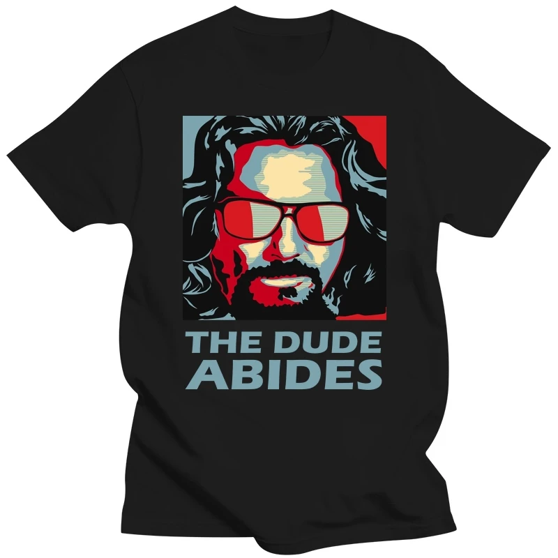 The Dude Abides Man Big Lebowski T-Shirt Short Sleeve O Neck Man Classic Tees Birthday Present Male T Shirts