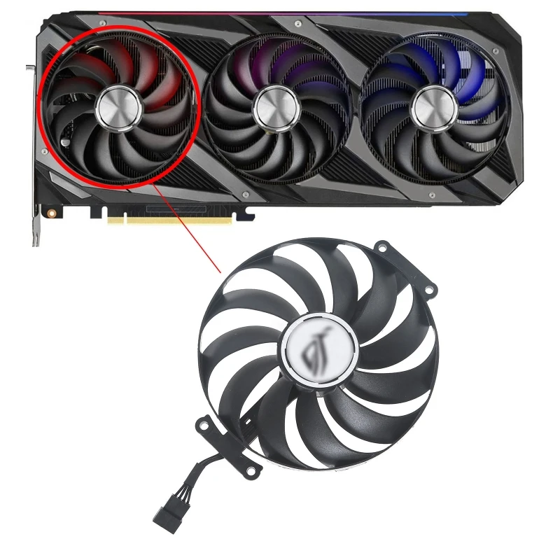 

Кулер для видеокарты ASUS ROG STRIX RTX 3060 3070 3080 Ti, 95 мм, 7 контактов