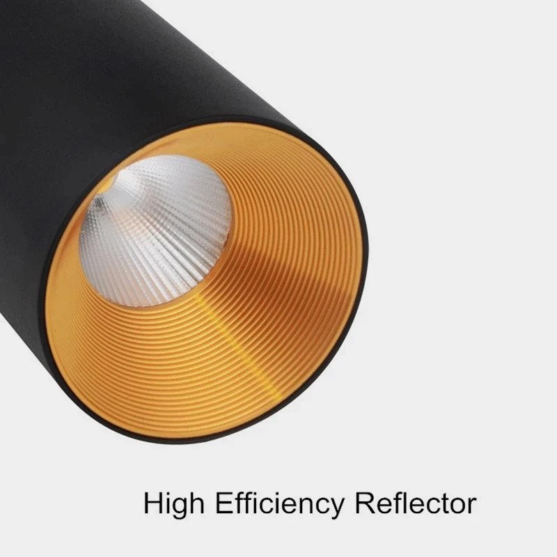 سطح شنت أسطواني LED COB النازل الذهب عاكس 7 واط 9 واط 12 واط 15 واط LED لمبات السقف مصباح بقعة ضوء LED النازل #3