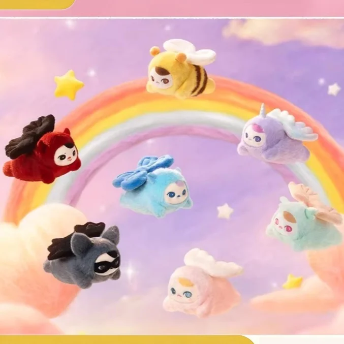 

Оригинальная серия POPMART Pucky Bean Elf Flying: Загадочная коробка-сюрприз, виниловая подвеска-украшение, милая кукла-игрушка, подарок для детей на праздники