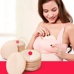 4Pcs Breastfeeding Pads Maternity Nursing Women Solid Soft Wearable Breast Therapy Pad Anti-Overflow Breathable Reusable Pads