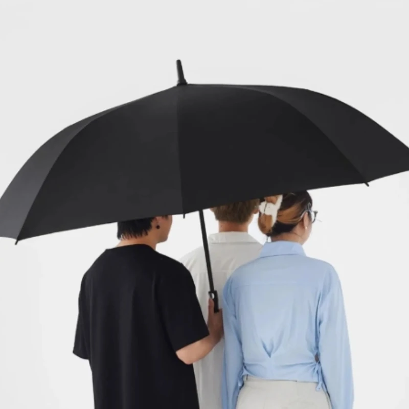 

Bent Hook Double-Layer Automatic Umbrella, Long Handle Household Umbrella, Thickened Reinforcement, Three-Person Umbrella