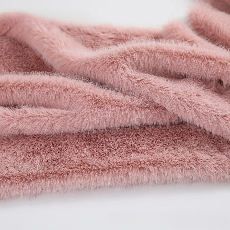Imitation Rabbit Fur Plush Fabric Soft Short Plush for DIY Doll Costume Background Display Cloth - view 5