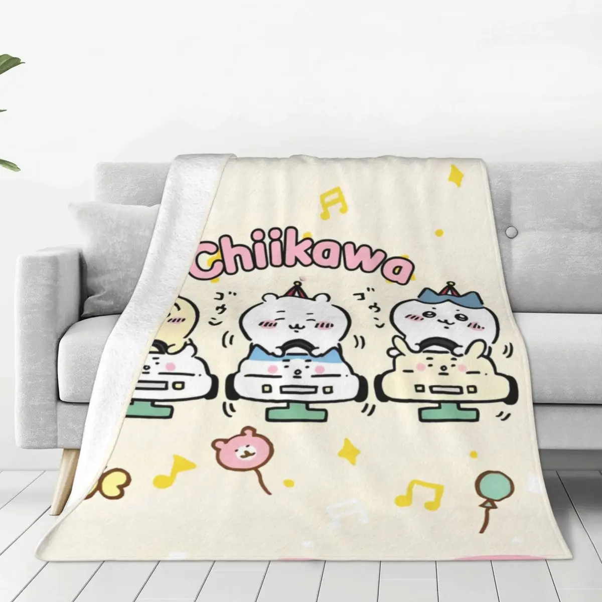 

Kawaii Chiikawa Cartoon Blanket Quality Warm Soft Throw Blanket Winter Girls Boys Bedroom Comfortable Bedspread