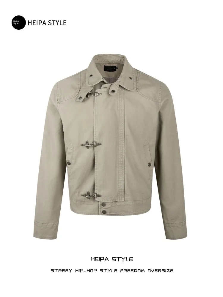 

Thiened Vintage Aircrt Bule Cleanfit Jaet Men's American Sle Thi Workwear Mountain Eagle Cotton Coat Winter