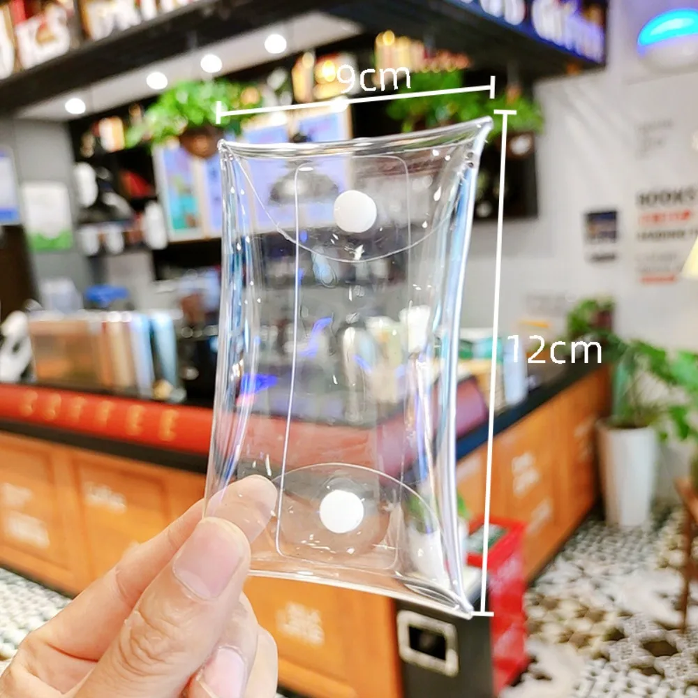 

Gift PVC Zero Wallet Transparent Multi-size Coin Purse Waterproof with Buckle Card Holder Jewelry