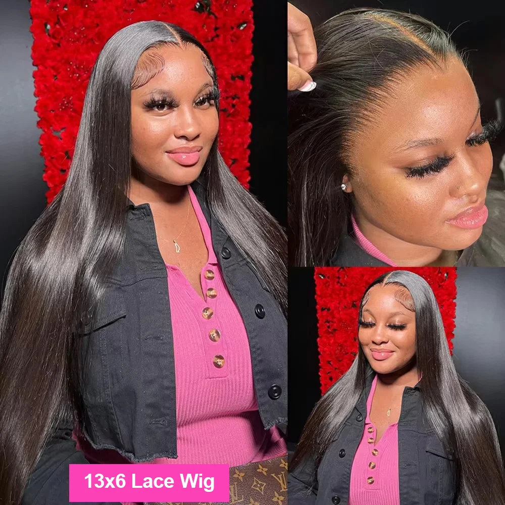 Wear And Go 5x5 Straight Glueless Wig 100% Human Hair Wig 13x6 Lace Front Human Hair Wig Brazilian 13x4 Lace Front Closure Wigs For Black Women Preplucked image 2