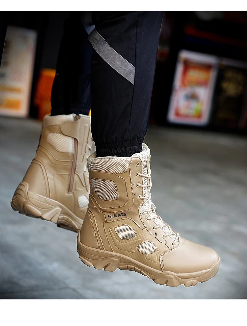 Herren-Taktikstiefel, Outdoor-Damen-Armee-Schuhe, Wüstenstiefel, Training, Unisex, ultraleicht, Militär, Sicherheit, schnelle Reaktion, Herren-Camping – Detail 19