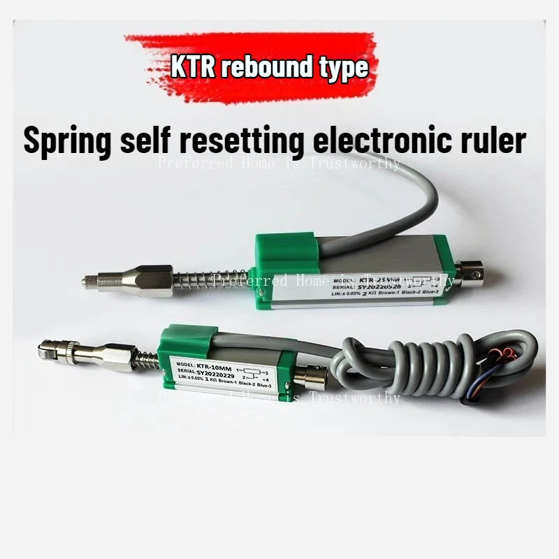 

Automatic Reset KTR 10-100mm Mini Spring Linear Potentiometer Sensor Electronic Ruler Miniature Spring Displacement Transducer
