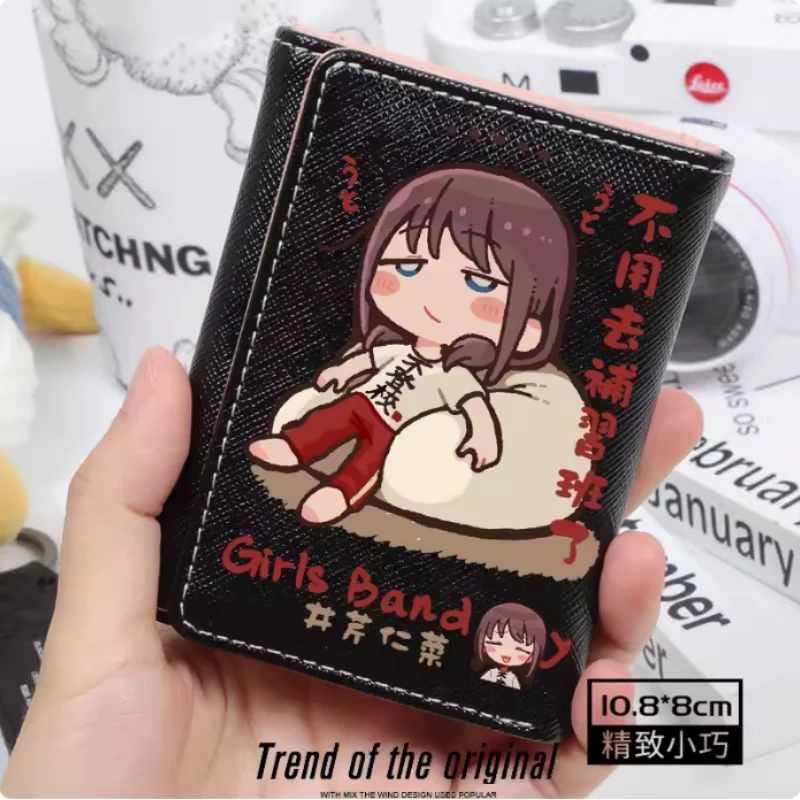 Anime Girls Band Cry Fashion Wallet PU Purse Card Holder Hasp Money Bag Cosplay Gift B1652