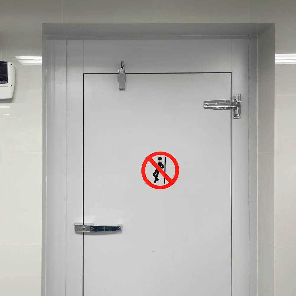 10Pcs No Leaning Sign Stickers Eye-Catching Safety Warning Decals for Workshops Smooth Surfaces Warning Stickers