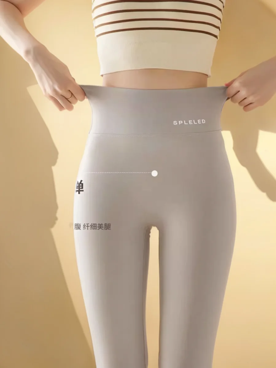 طماق النساء Pantalones الربيع لامعة سوداء السيدات حجم كبير بسيط يوميا مضلع متجمد غسل المياه جيوب الجانب شبكة النسيج