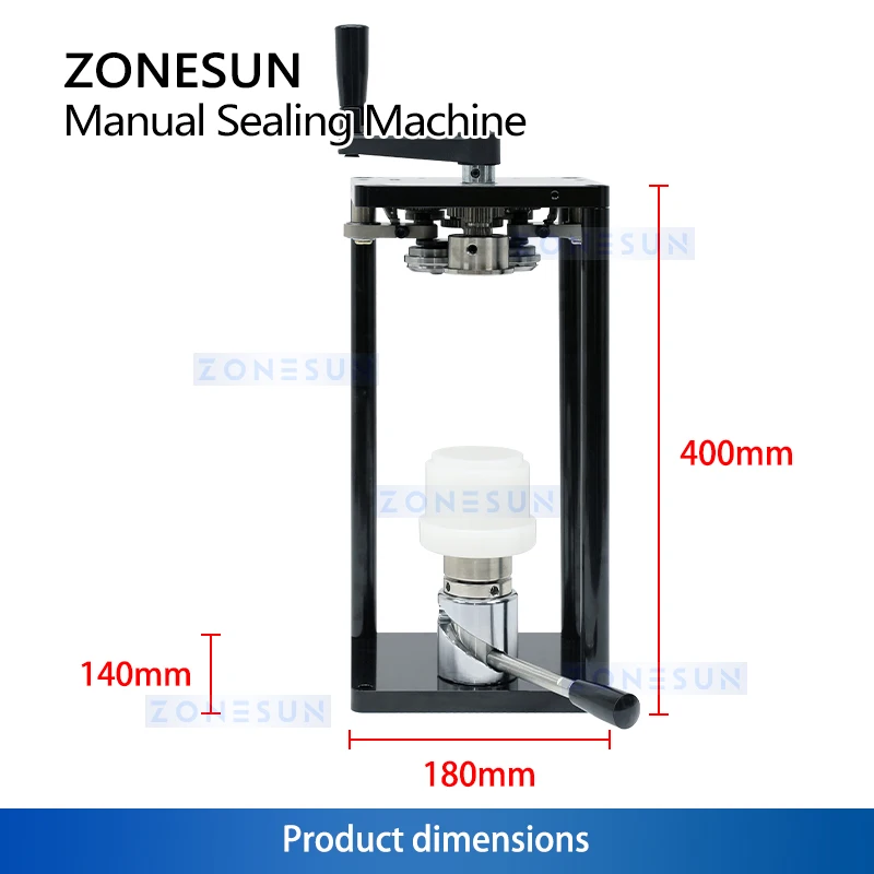 ZONESUN ZS-FJG100 Sigillatrice manuale per lattine in PET e alluminio nella produzione di piccoli lotti