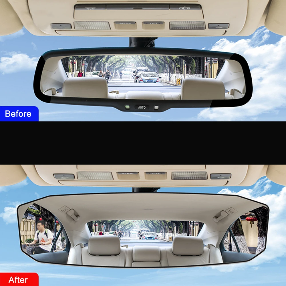 Car Baby Mirrors Rear View Mirror Wide Angle Panoramic Assisting Anti-glare Large Vision Interior Monitor Auto Universal