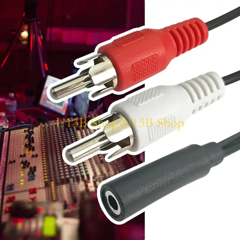 U13B 3.5mm ~ 2RCA 사운드 케이블 3.5mm ~ 2RCA 수컷 Y 스플리터 어댑터 스테레오 코드 전화 태블릿 홈 극장