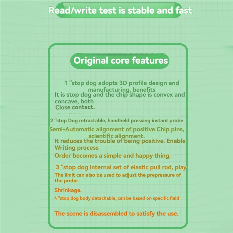 Sonda de combustión de BNVN-Sop8, quemador de Chip Sop8, sonda de combustión, Pin de resorte Flash, sonda de combustión Eeprom