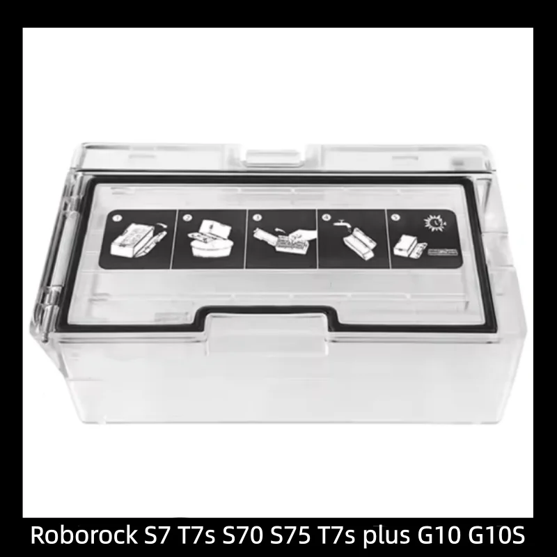 Roborock-caja de polvo Original S7 T7s S70 S75 T7s plus G10 G10S/filtro Hepa, repuesto para robot aspirador, accesorios para cubo