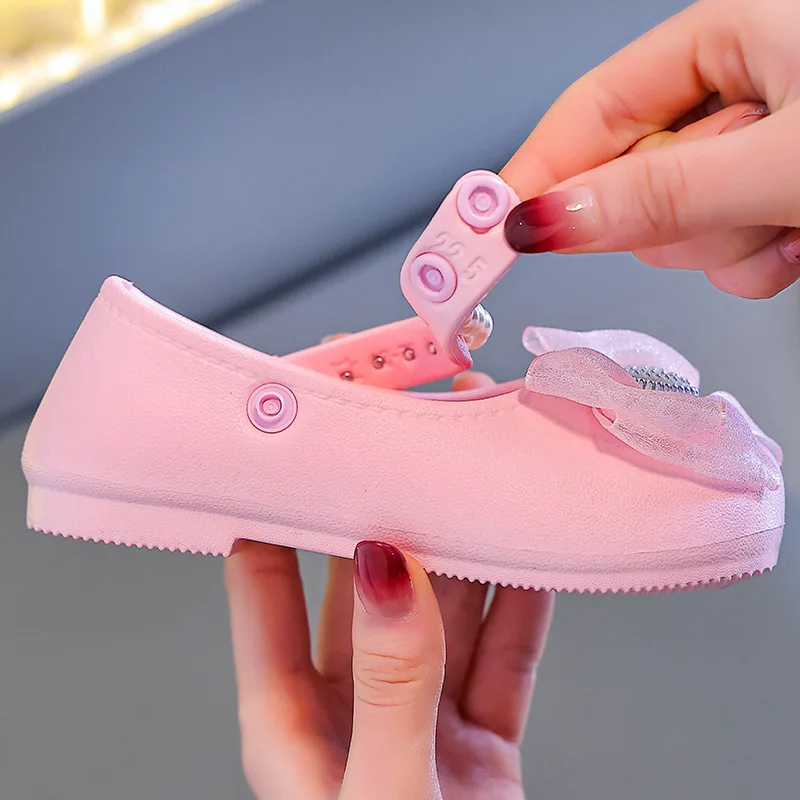 2026 Baby Mädchen Freizeitschuhe Kinder EVA-Schuhe mit Schleife Süße Niedliche Modische Prinzessinnen-Kinderschuhe für Hochzeitskleider und Partys Weiche Ballerinas – Detail 15