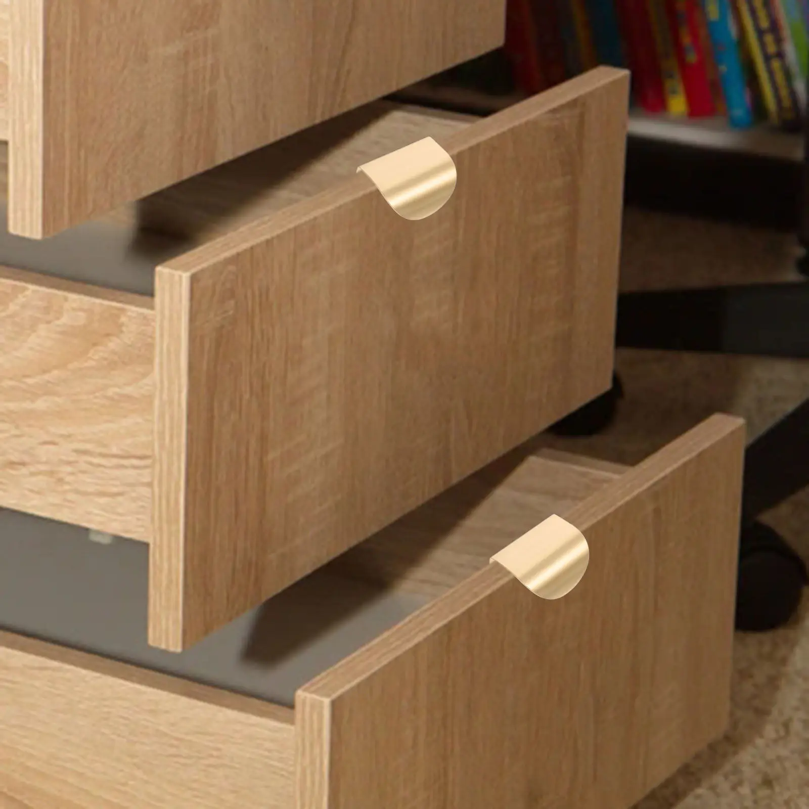 

4Pcs Solid Brass Leaf Door Pull Knobs Modern Creative Cabinet Wardrobe Drawer Handles Screws Cabinet Door Handle