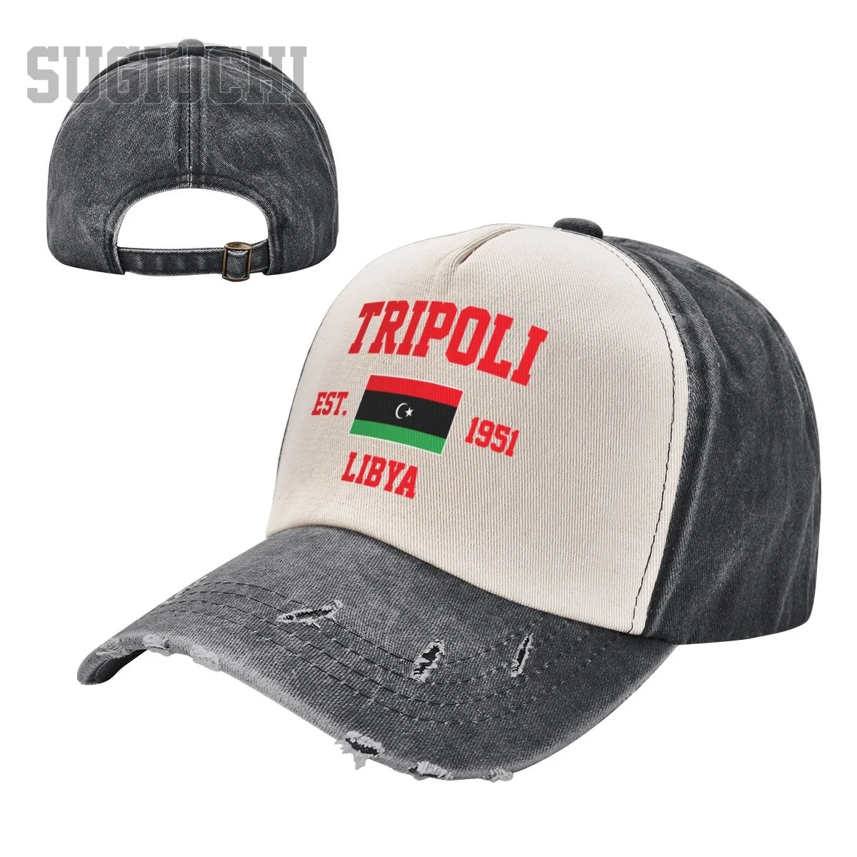 

Unisex Baseball Cap Libya EST.1951 Tripoli Capital Men Women Vintage Hats Washed Cotton Trucker Gift