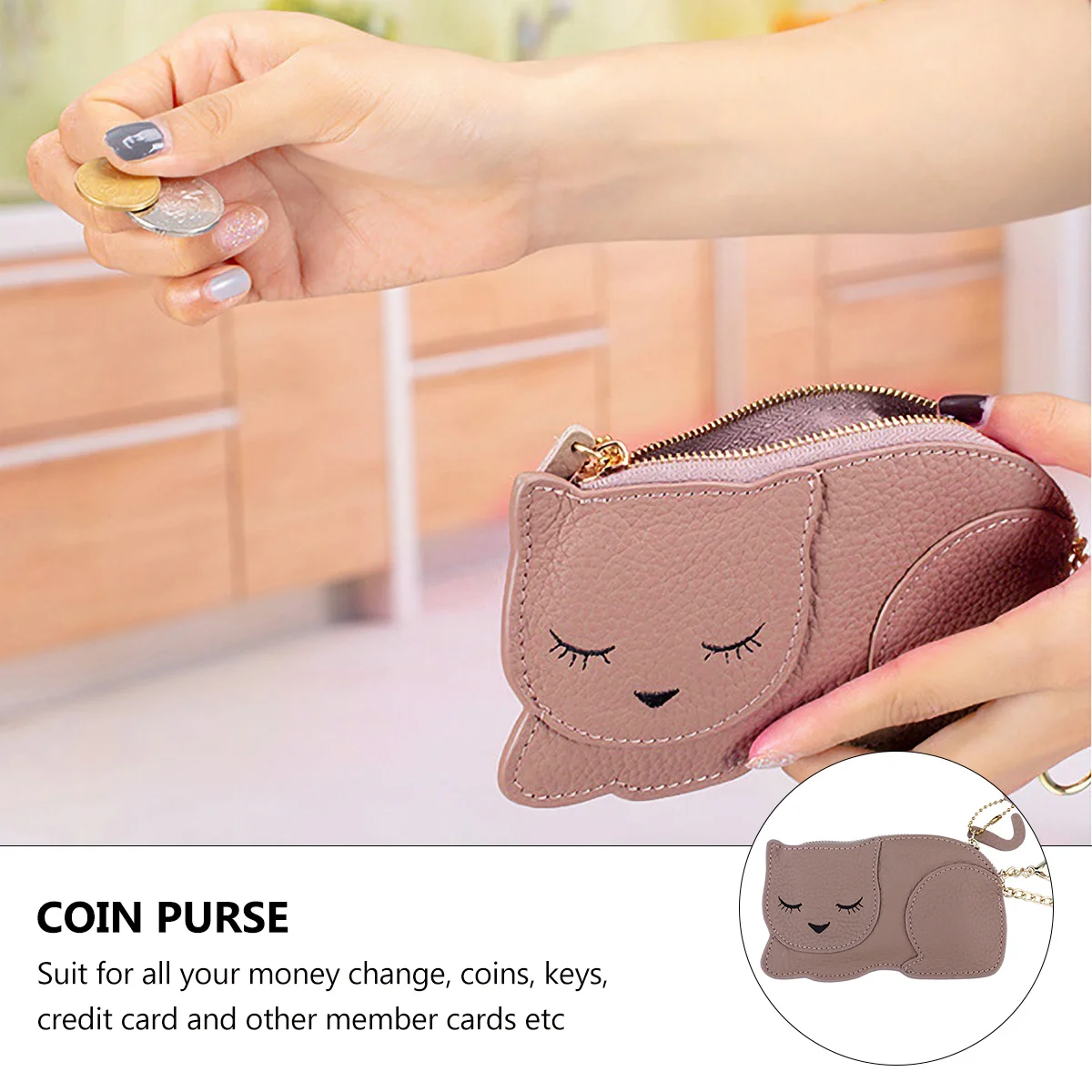 

Adorable Mini Coin Bag Lightweight Durable Special Shape Design for Keys Credit Cards Storage Pouch Bag Coin Purse