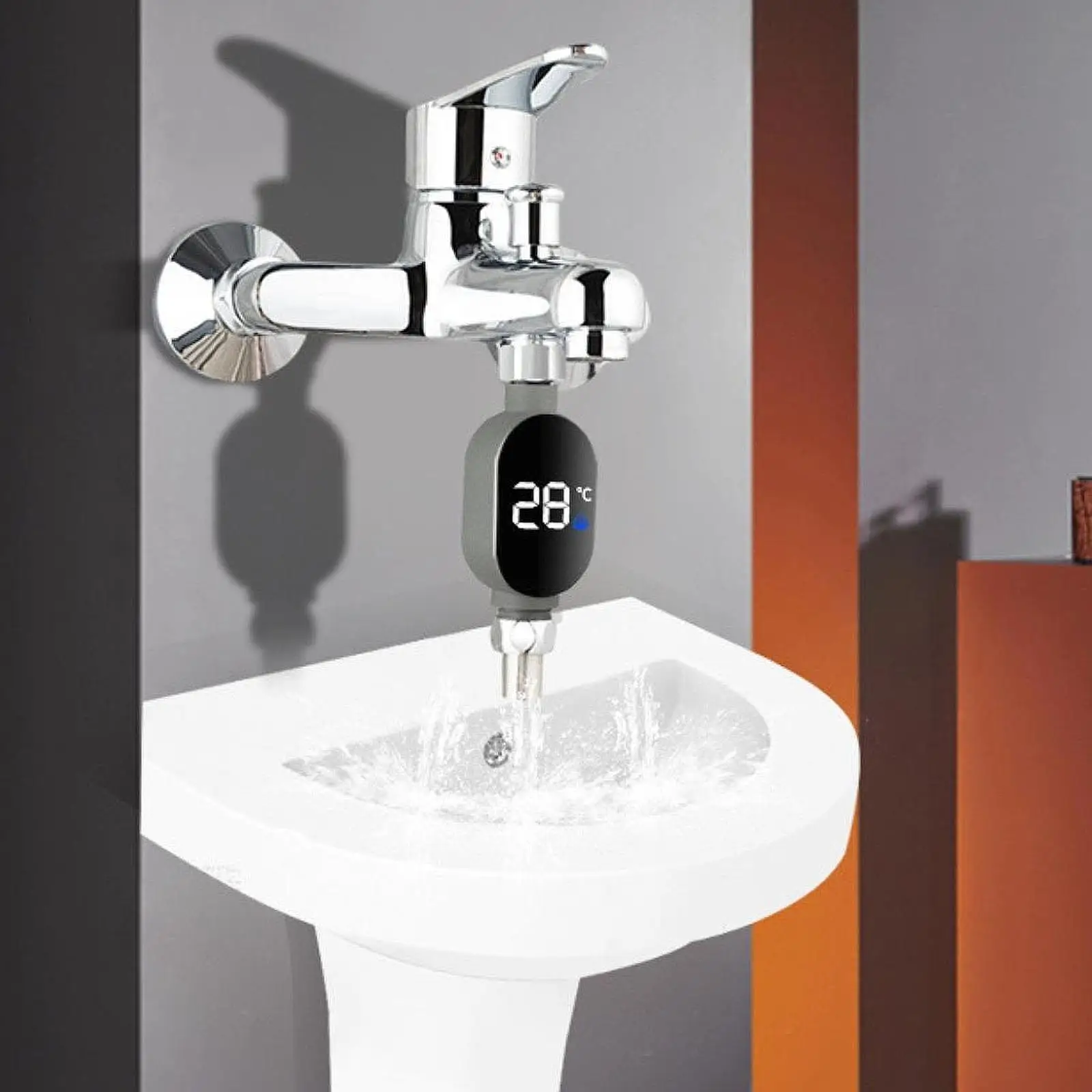 

Универсальный термометр для душа с сенсорным экраном для домашнего использования, водонепроницаемый для ванны