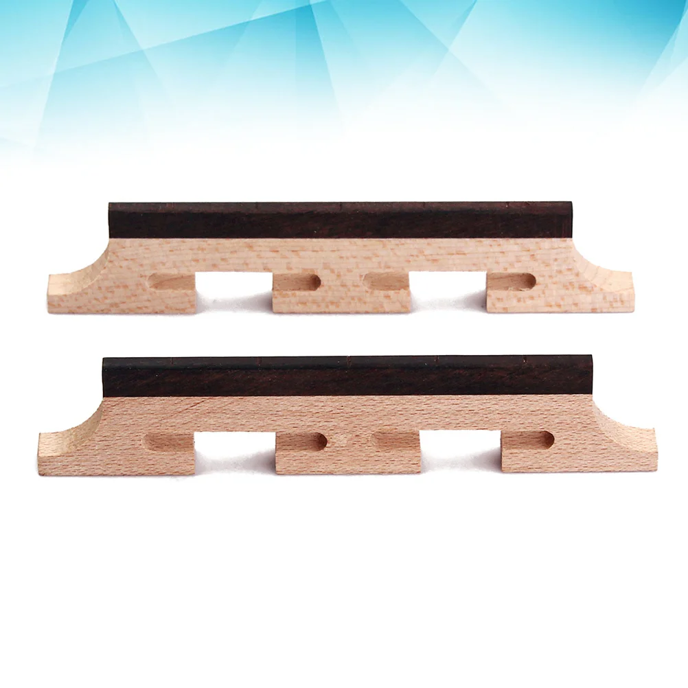 2 PCS 5 Strings Banjo Bridge Rosewood Three Legged String Instruments Parts for Ukulele Guitar Banjo