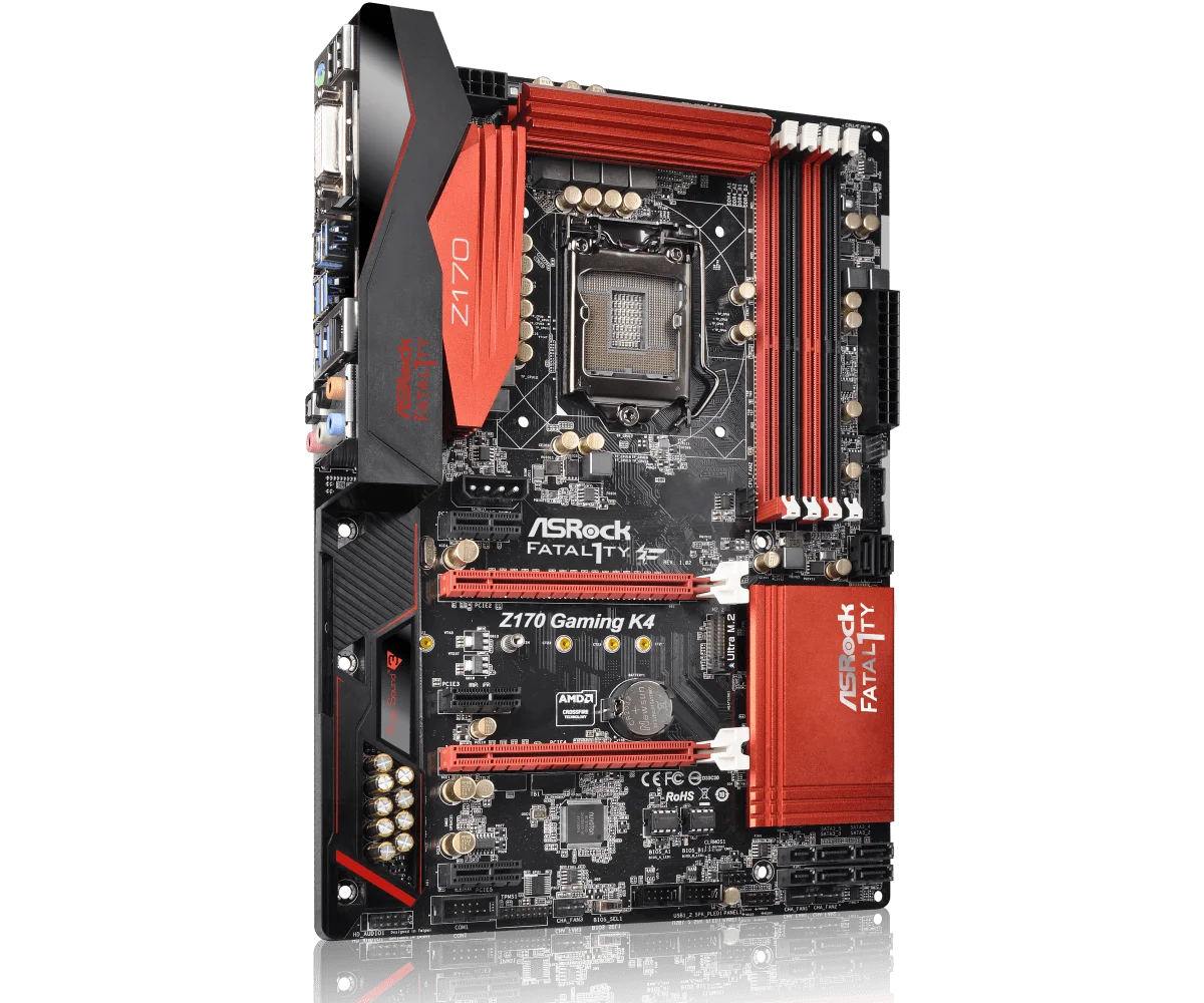 ASRock Fatal1ty Z170 Gaming K4 Motherboard LGA 1151 Intel Z170 support Core i5-7400 7100 6500 6300 G4520 7700 cpu DDR4 64GB