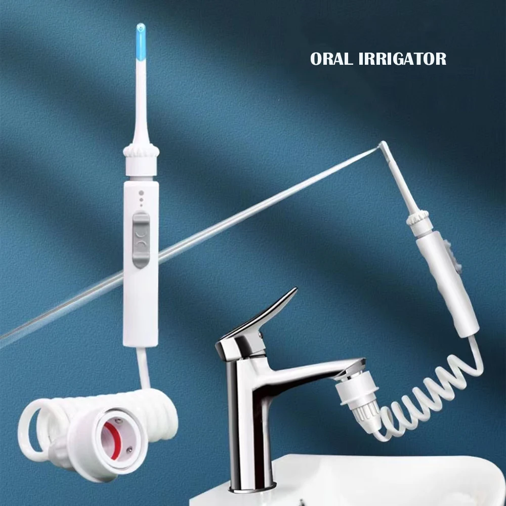 New Faucet Oral Irrigator Portable Teeth Cleaner Dental Water Flosser Pressure Adjustable Water Pick Jet Flossing No Charge Need