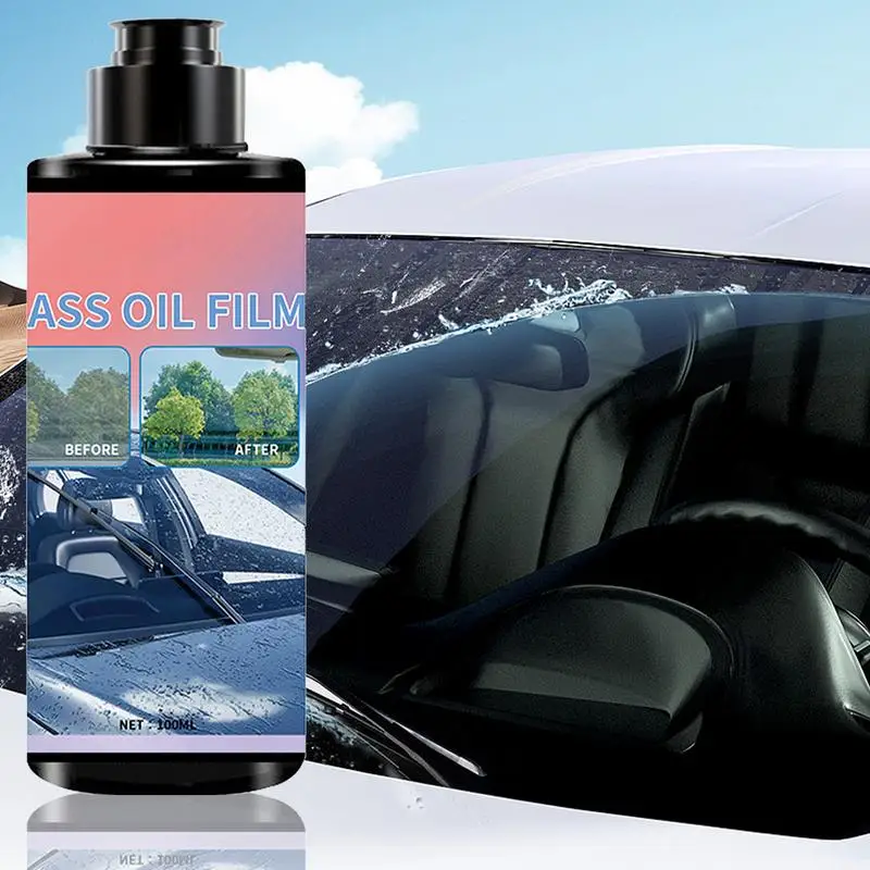 100ml Car Glass Oil Film Remover Paste AIVC Glass Grease Water Stain Cleaner Windshield Polisher Clear Vision Car Detailing