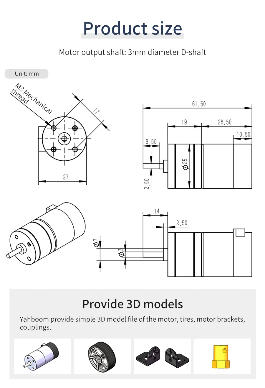 310 DC Untersetzung motor mit Encoder Smart Robot Ganzmetall getriebe Vorwärts-und Rückwärts drehzahl regelung für DIY-Elektronik projekt – Detail 13