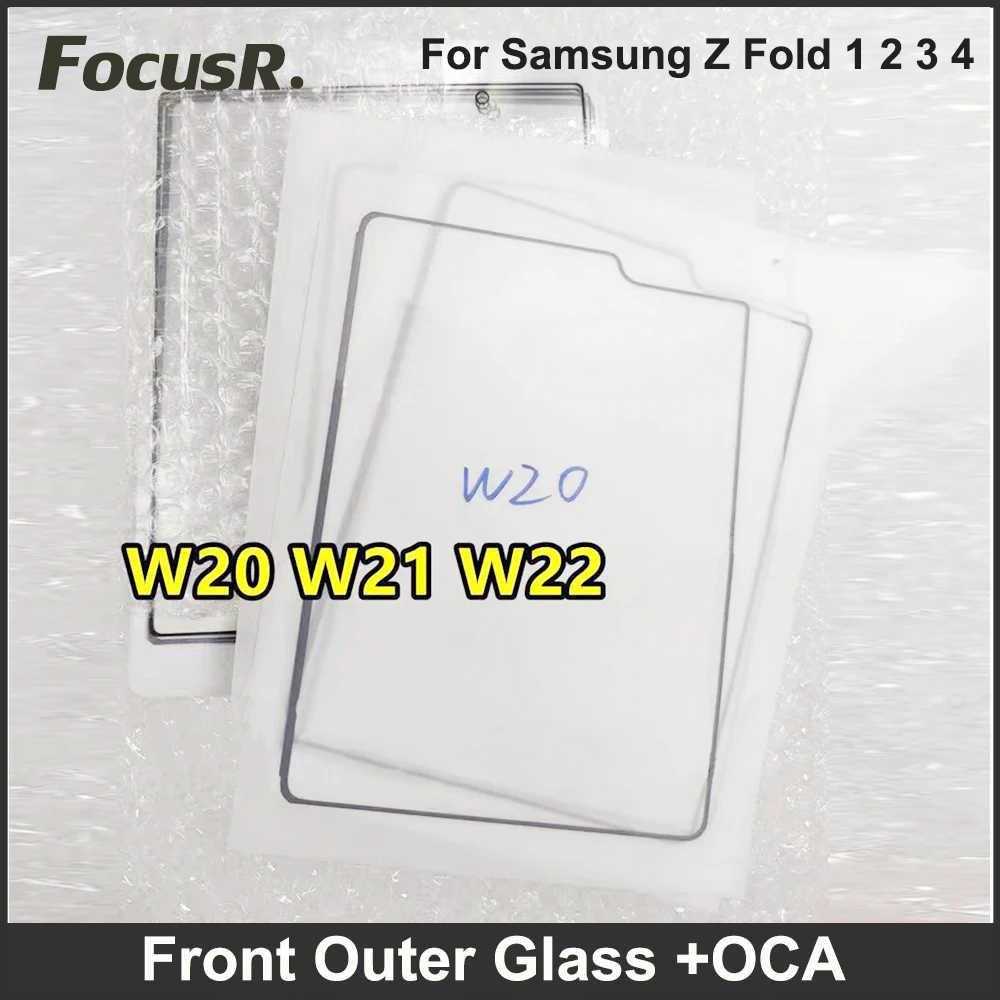 OEM Flexible Front Glass + OCA For Samsung Galaxy Z Fold 1 2 3 4 5 6 LCD Display Touch Screen Outer Soft Film Repair Replacement