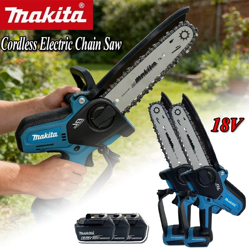 

Makita Electric Chain Saw 20MM Stroke 8.0M/S Speed Equipped with Anti-Flying Splash Baffle and Automatic Chain for 18v Battery