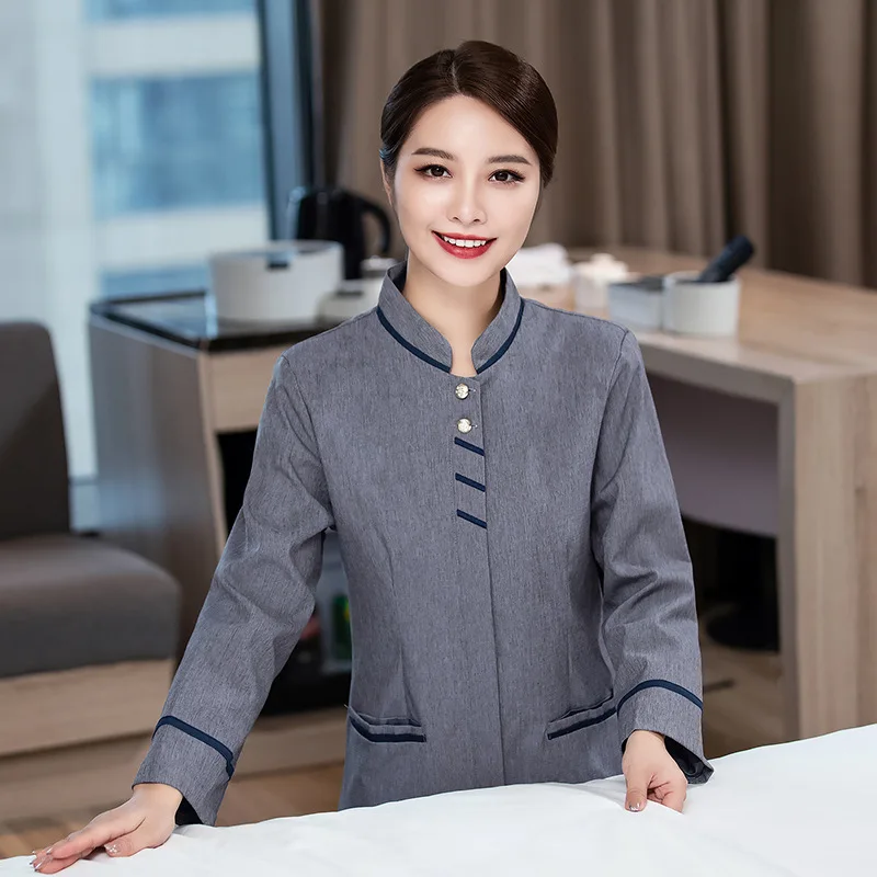 

Hotel Cleaning Work Clothes Women's Long-Sleeved Business Community Property Cleaning Aunt Clothing PA Cleaner Autumn and Winter