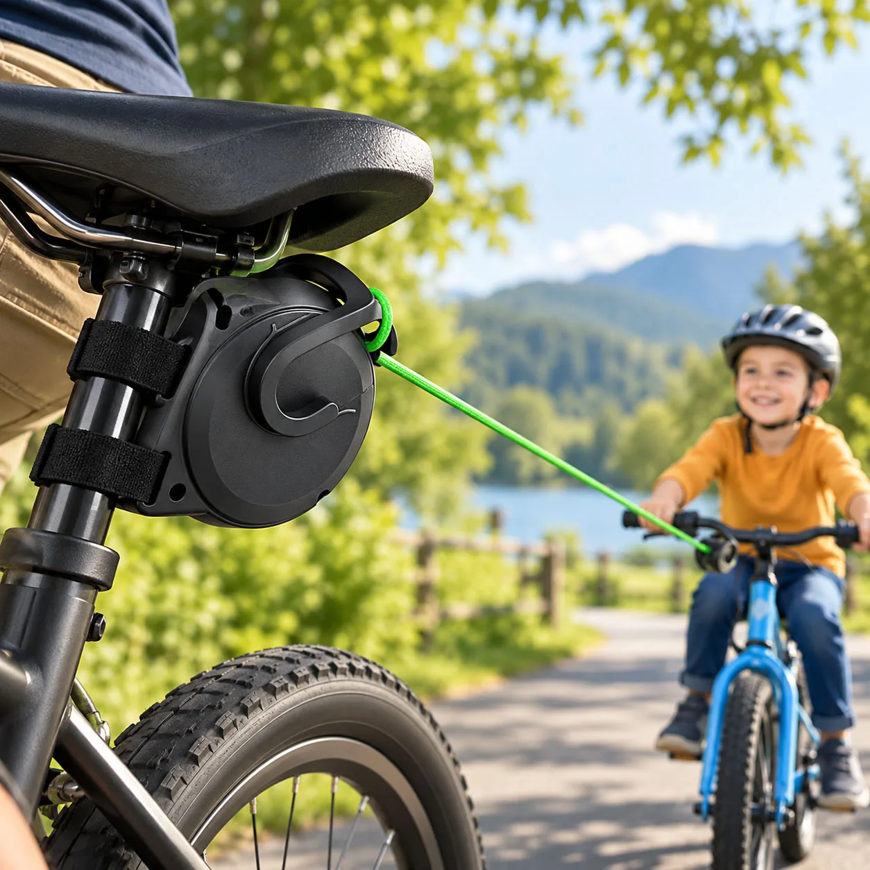Bicycle Tow Rope Retractable 2.6m Parent Child Bike Towing Rope Mountain Bike Pull Cord for Kids Outdoor Cycling Long Distance
