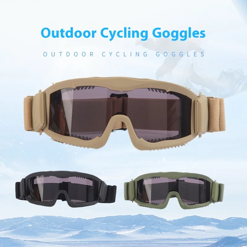 

Outdoor Cycling Goggles New Sunglasses Men Windproof Sand Goggles Racing Buggy Safety Glasses for Work Motorcycle Helmets Man