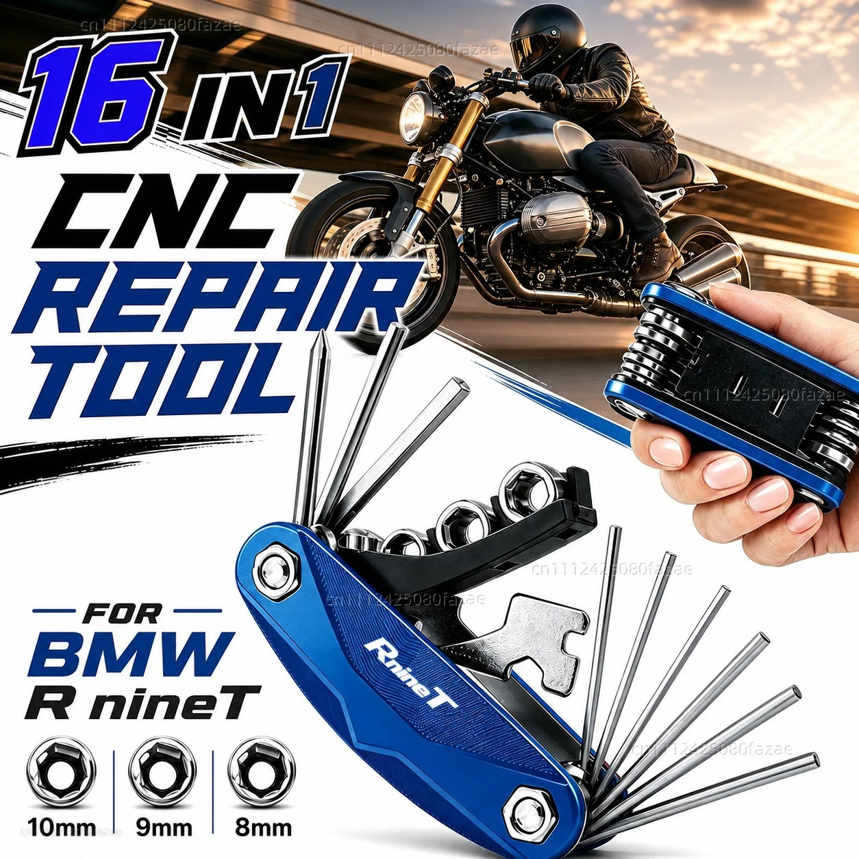 

FOR BMW R nineT 2014-2026 Motorcycle Tool Repair Kit Multifunctional Screwdriver Wrench Hex Key Set Portable Bike Maintenance