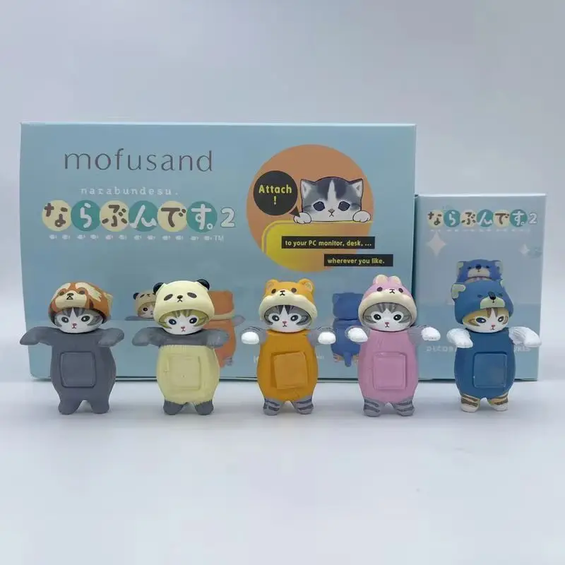 New Mofusand Lying Posture Blind Box Decorative Mini Figure Animal Costume Action Figure Trendy Toys For Fans Birthday Gifts - view 3