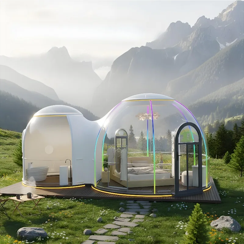 Portable Clear Inflatable Dome Tent Bubble House for Outdoor Glamping Resort Camping Backyard Use